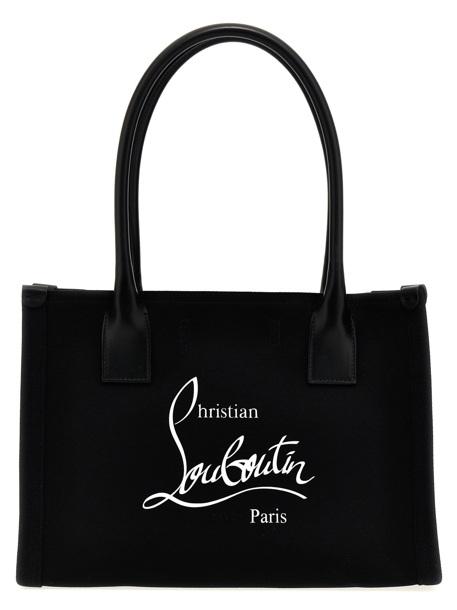 Christian Louboutin Nastroloubi E/w Small Shopping Bag In Black