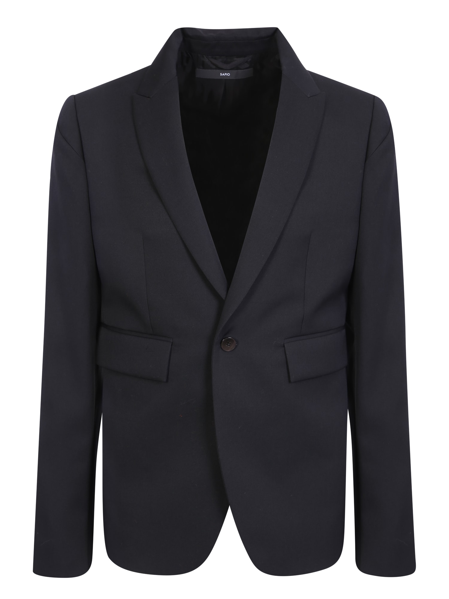 Shop Sapio Single Breasted Jacket In Black