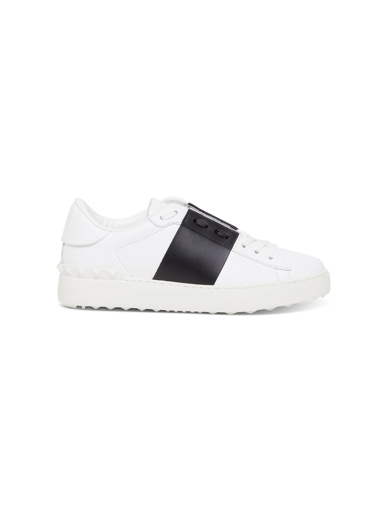 Buy Valentino Open Leather Sneakers online, shop Valentino shoes with free shipping
