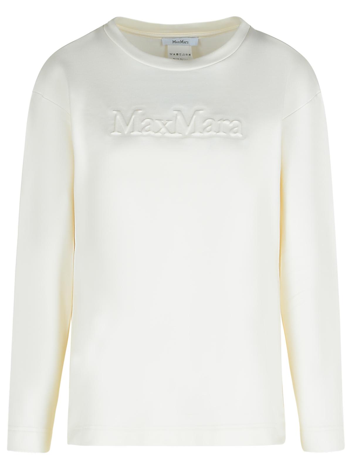 Max Mara Maxmara Women Berma - Silk And Cotton Sweatshirt In White