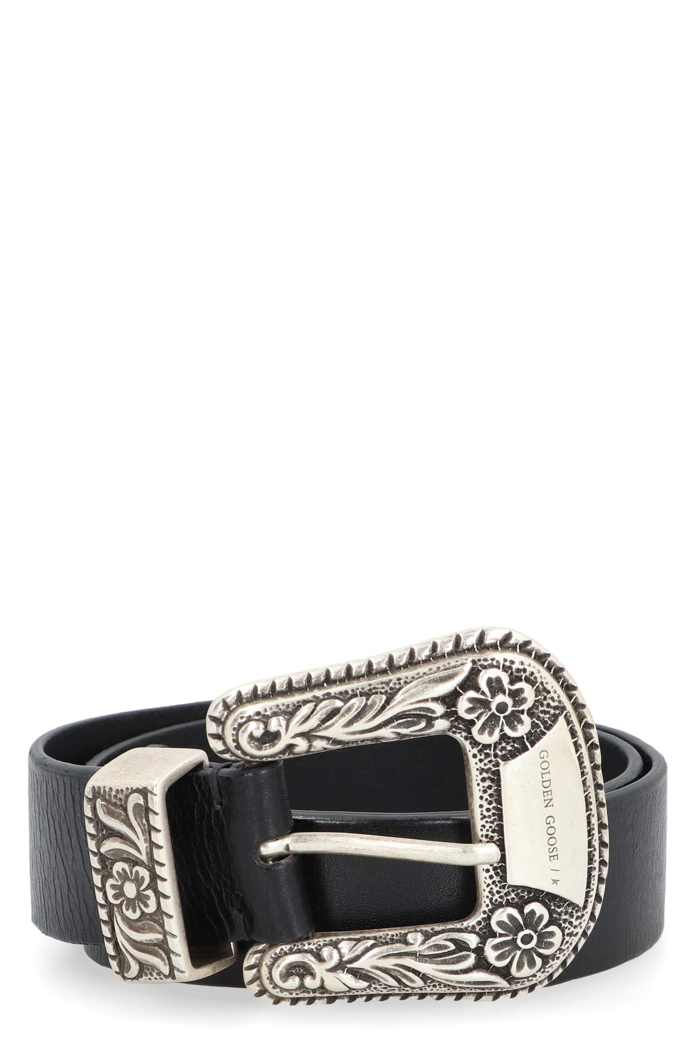 Shop Golden Goose Lace Leather Belt In Black