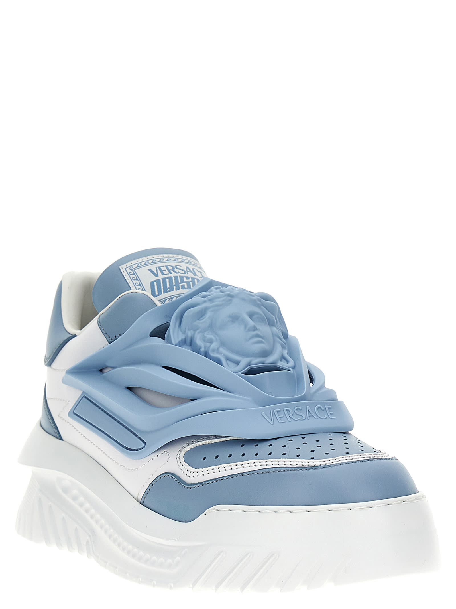 Shop Versace Odissea Sneakers In Blue
