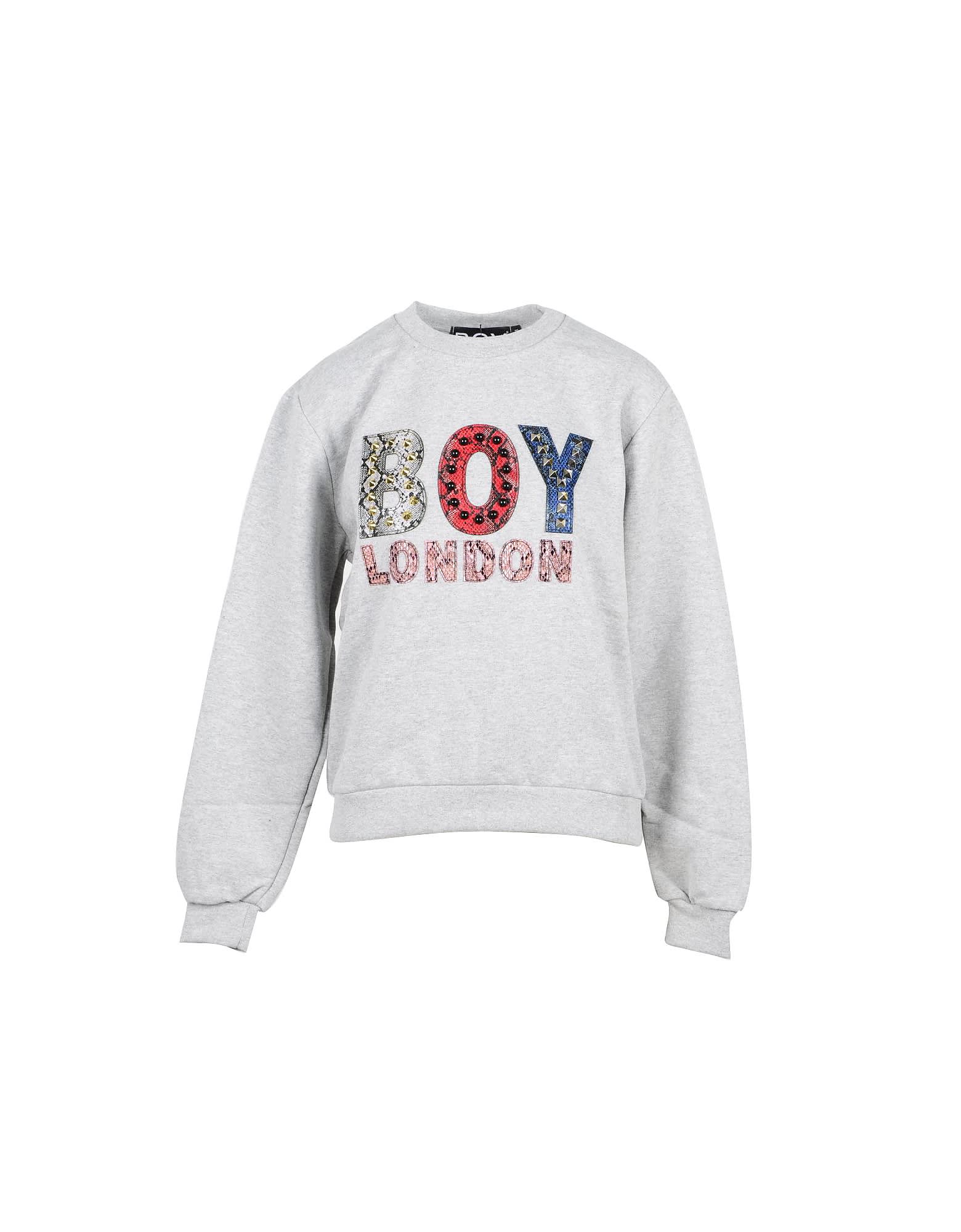 Boy London Womens Gray Sweatshirt