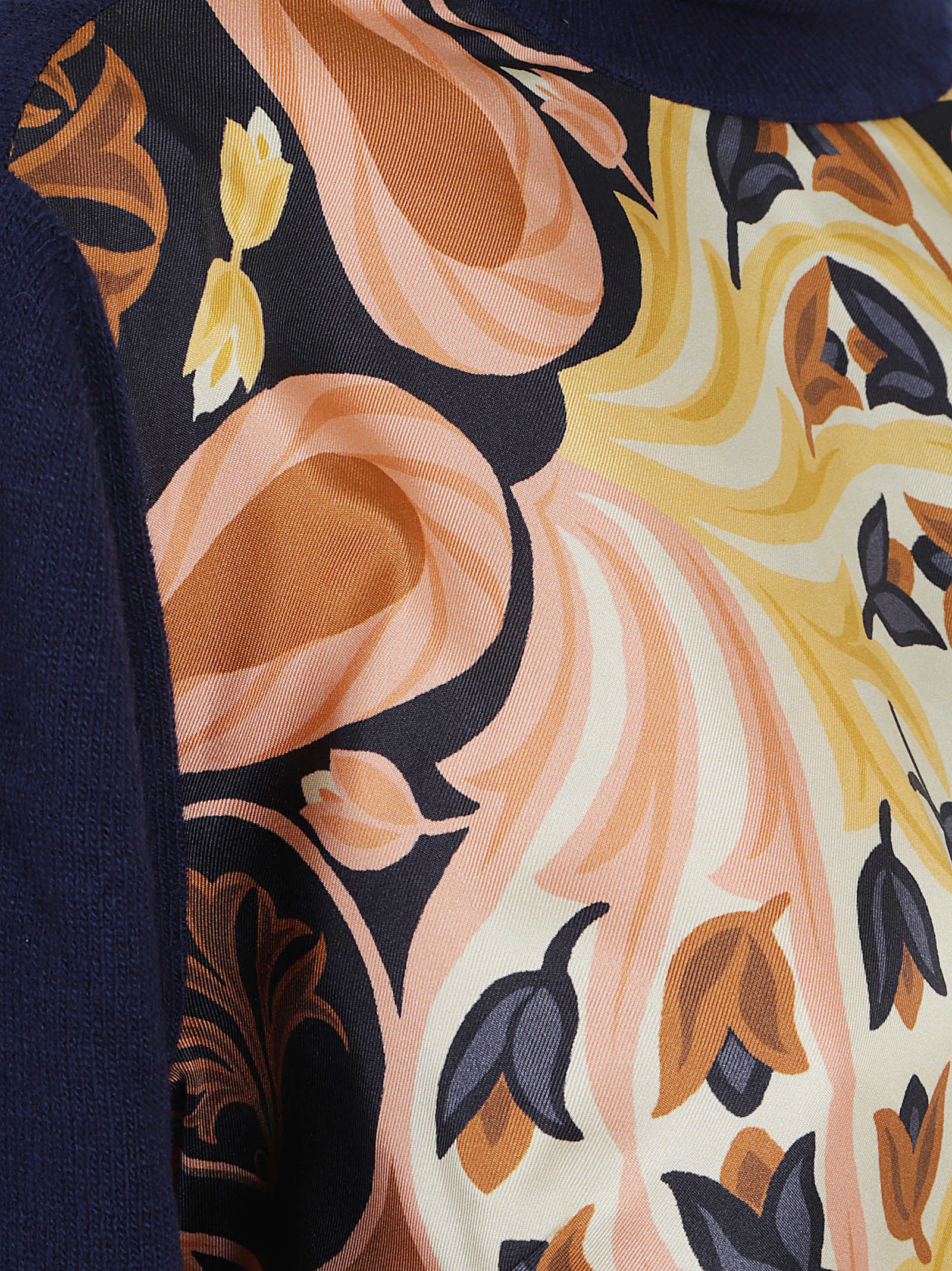 Etro Roll-neck Printed Sweater In Blue