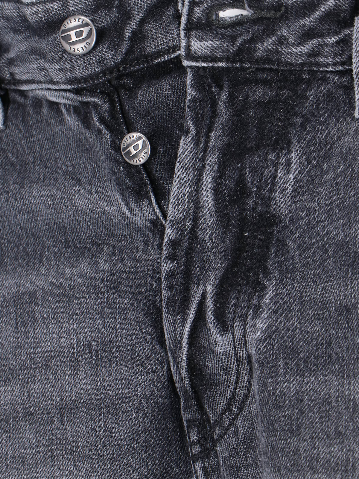 Diesel 2001 D-macro Wide-leg Grey Jeans In Blue