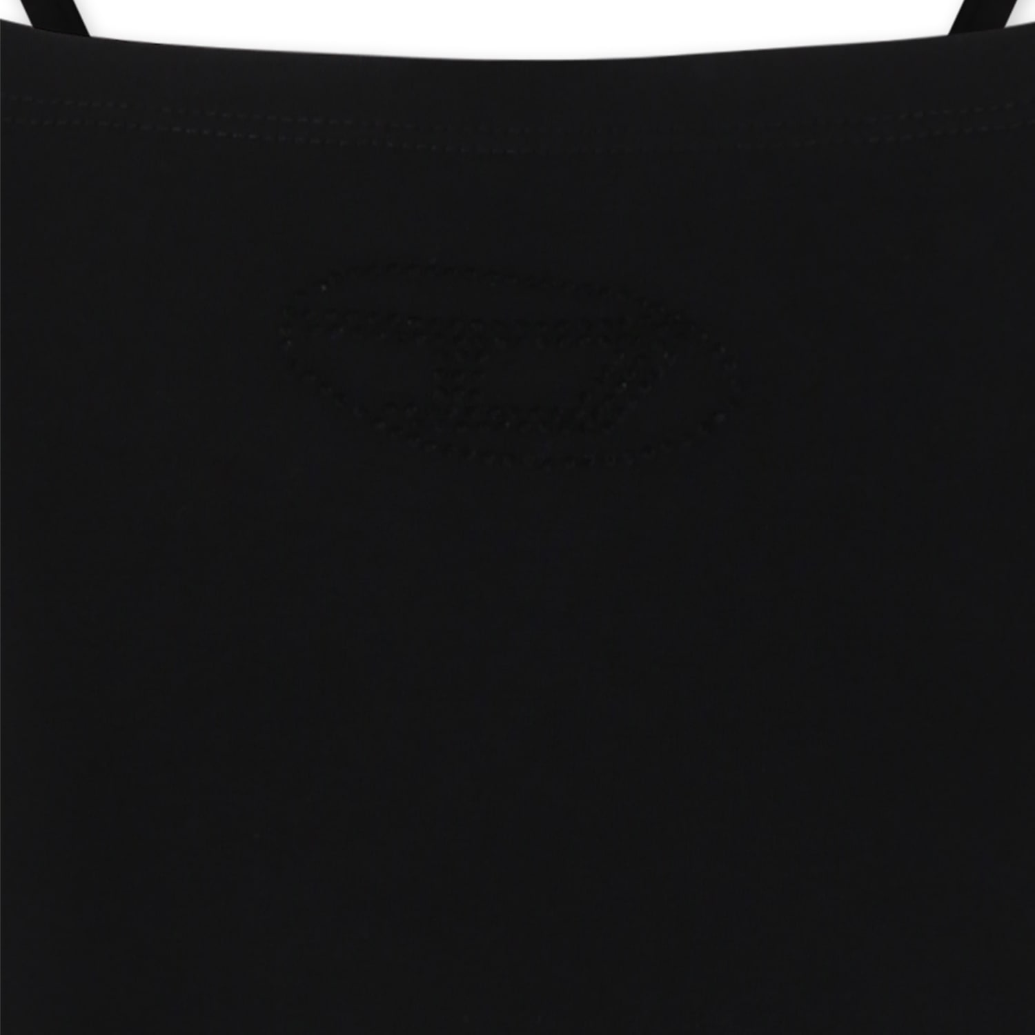 Diesel Black Top For Girl With Logo In Black