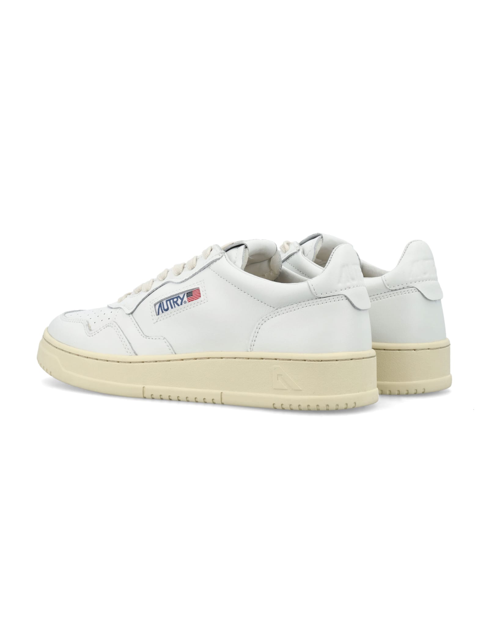 Shop Autry Medalist Low Sneakers In White White