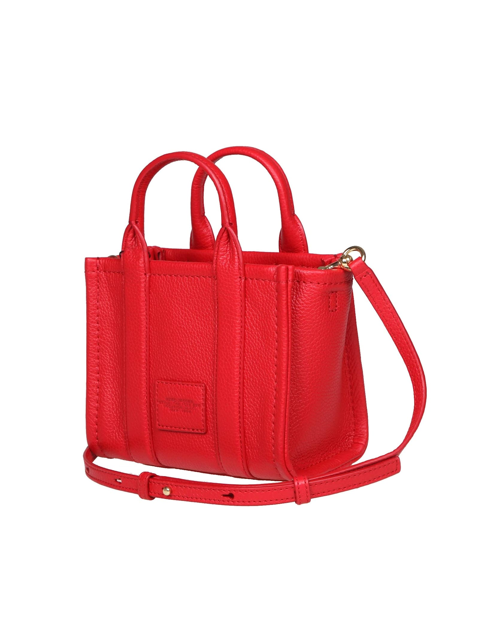 Shop Marc Jacobs Mini Tote In Red Leather