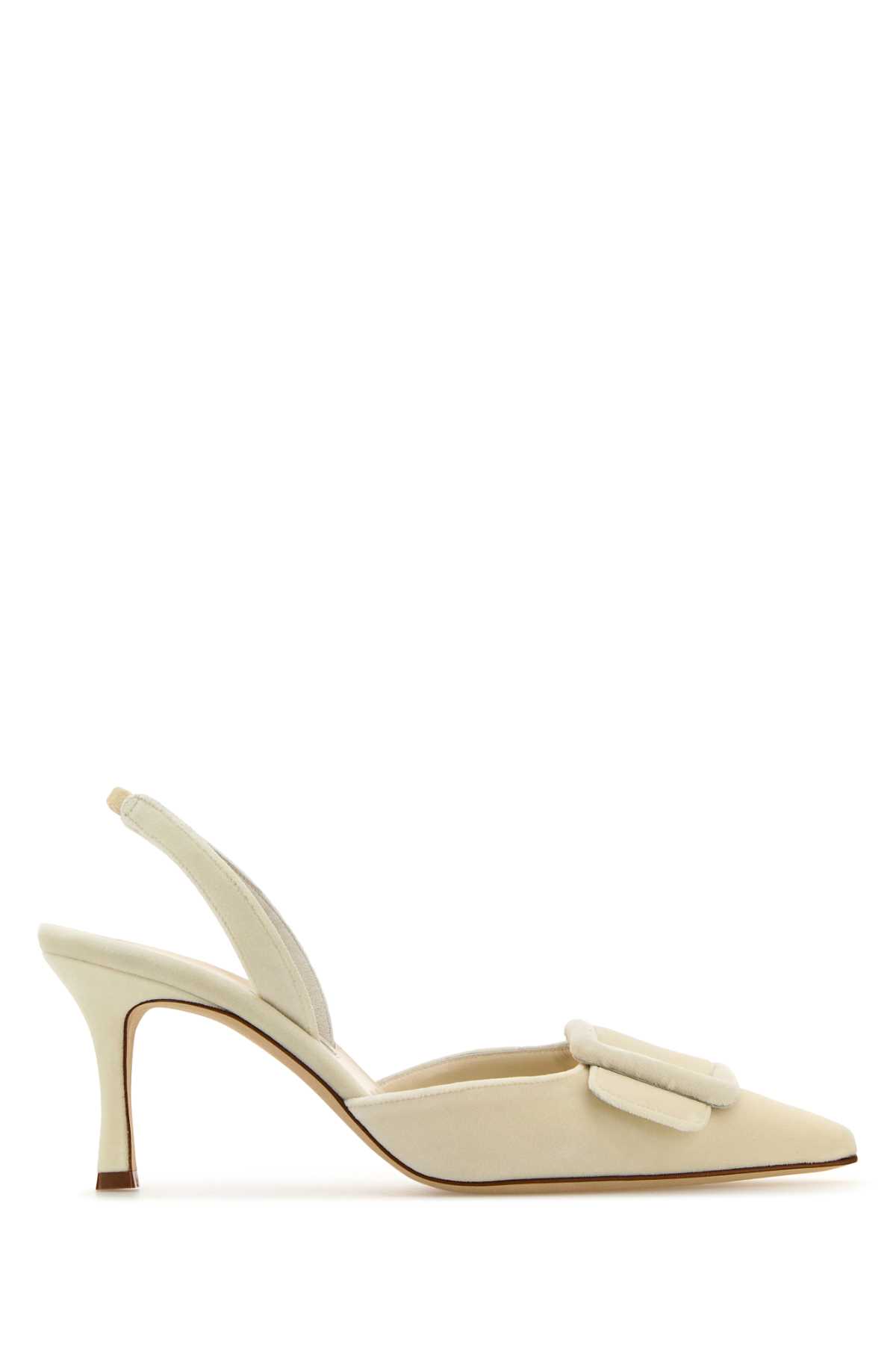 Cream Velvet Maysli Pumps