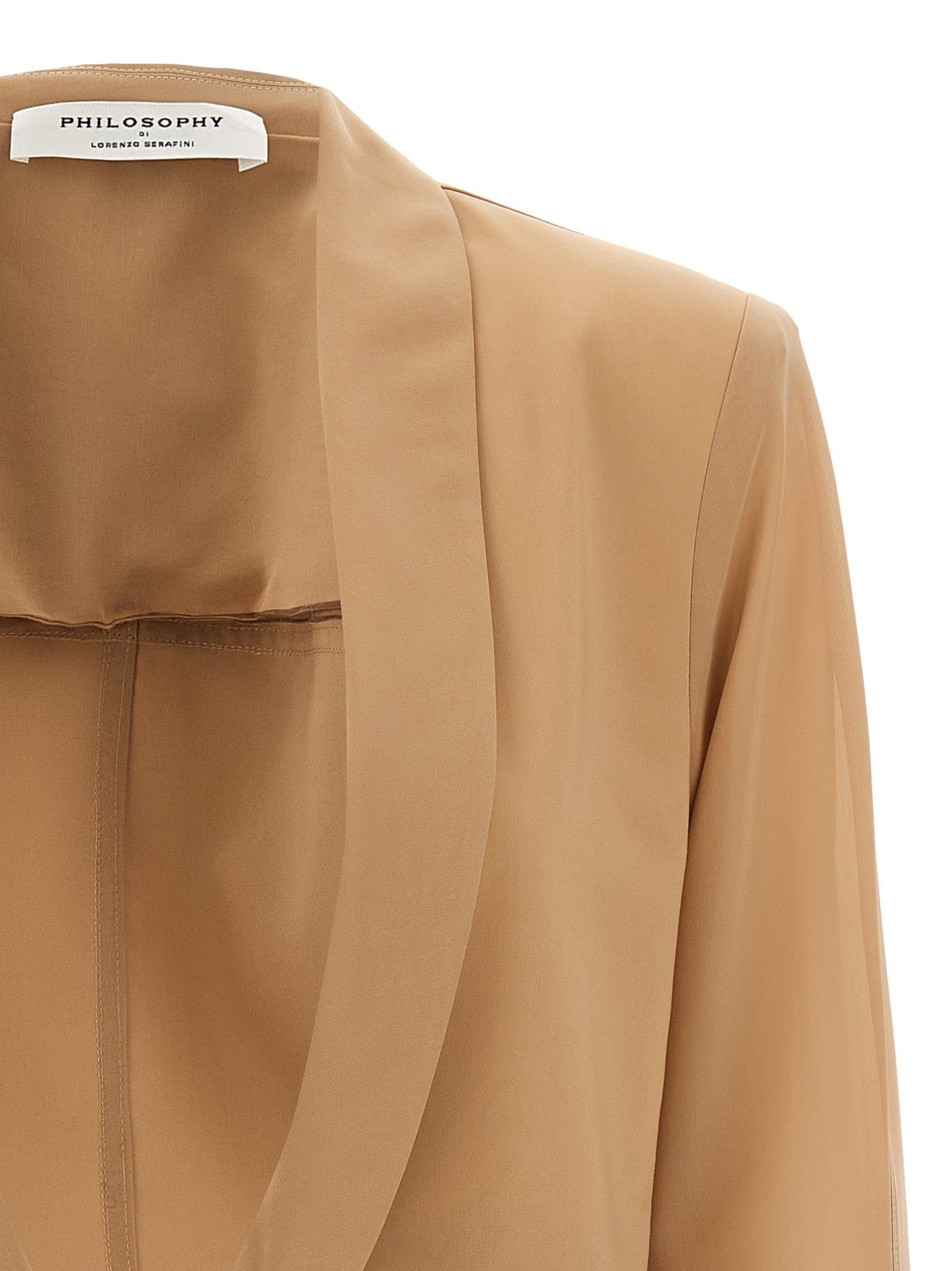 Shop Philosophy Di Lorenzo Serafini Etamine Blazer In Beige