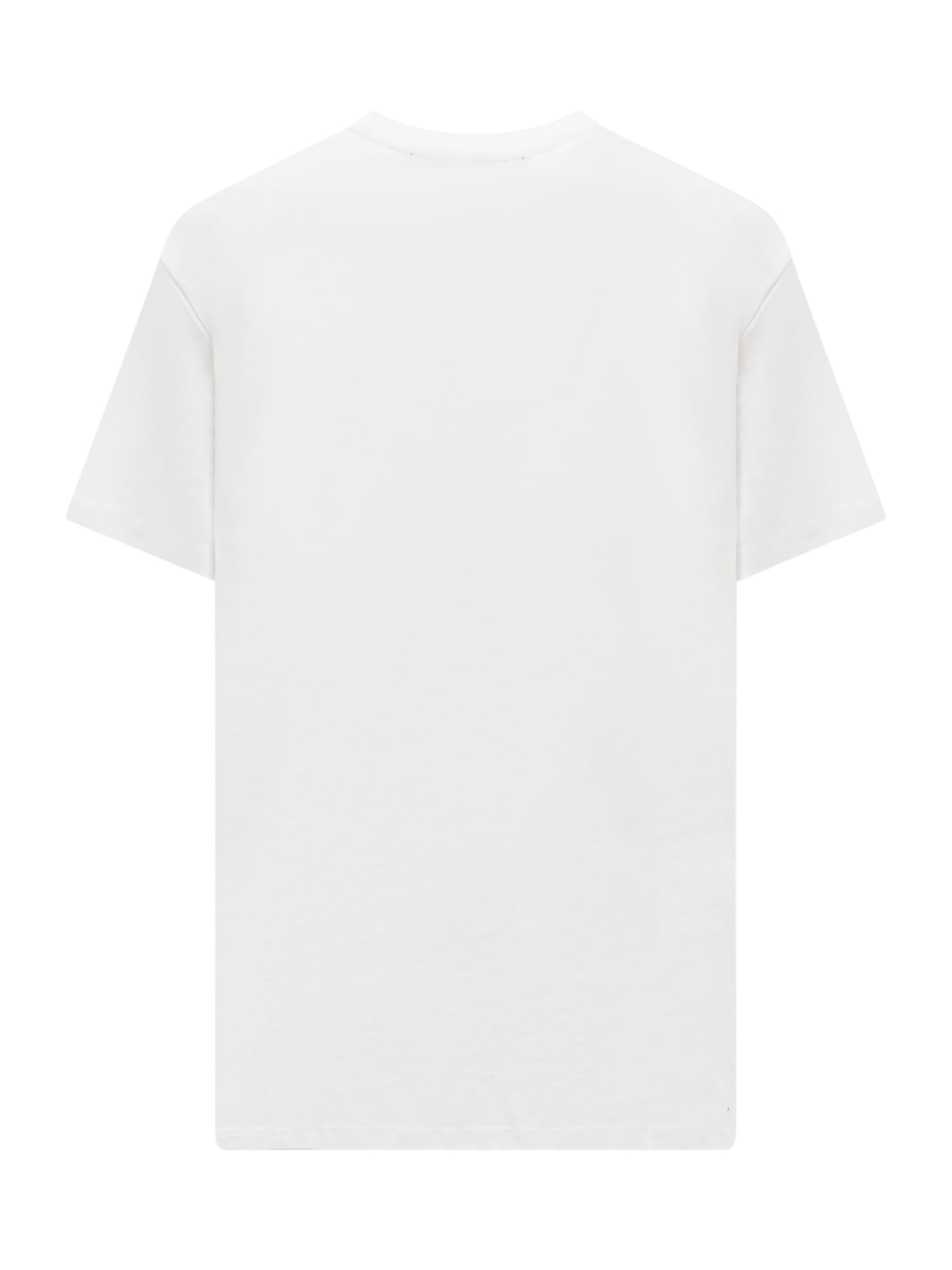 Shop Rotate Birger Christensen T-shirt With Logo In Bright White