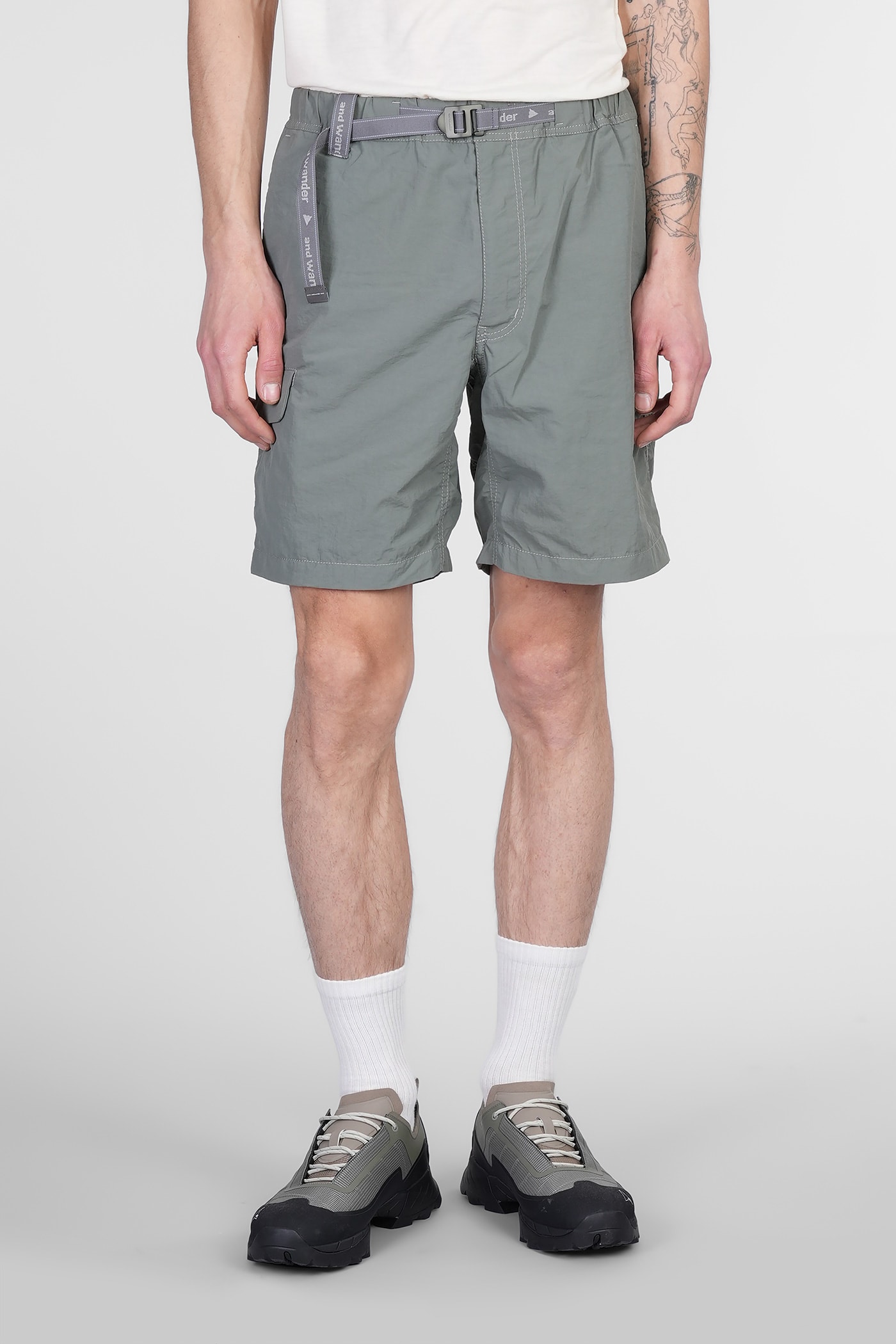 And Wander Shorts In Green Nylon In Green