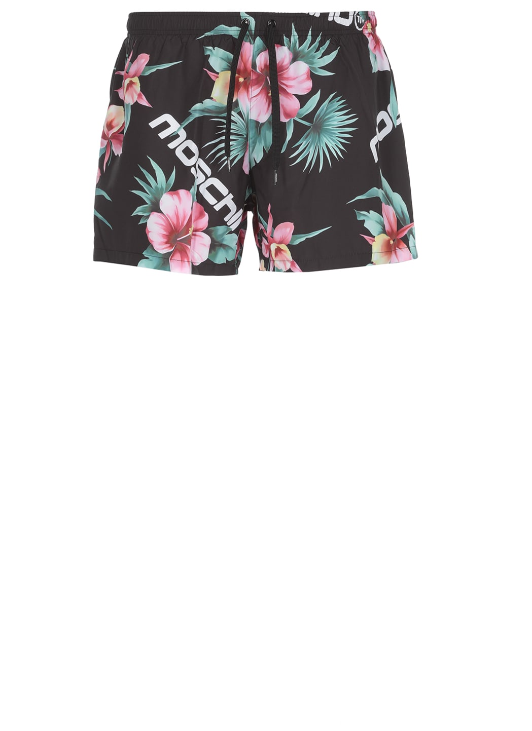 Moschino Floral Swimsuit With Logo