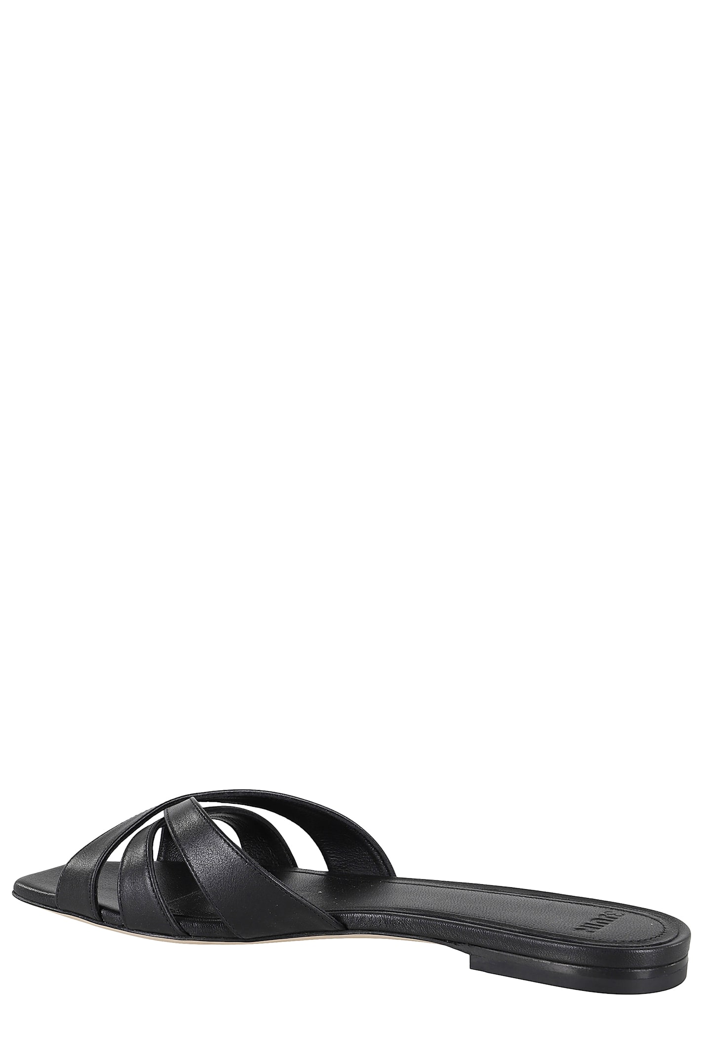 3juin Nerea Woven Strap Calf Leather Sandals In Black