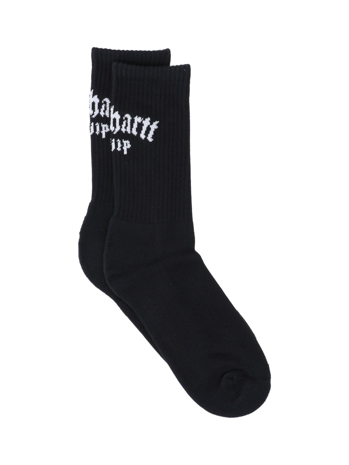 Carhartt Onyx Socks In Nero/bianco