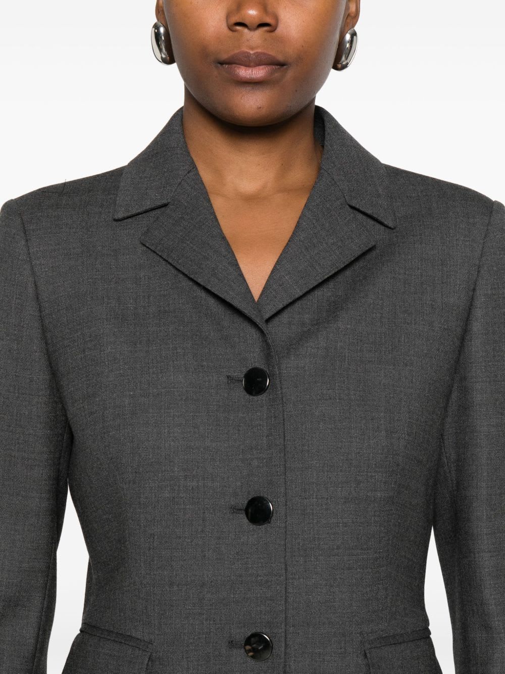 Tagliatore Tailored Gray Jacket With Notched Collar In Multi