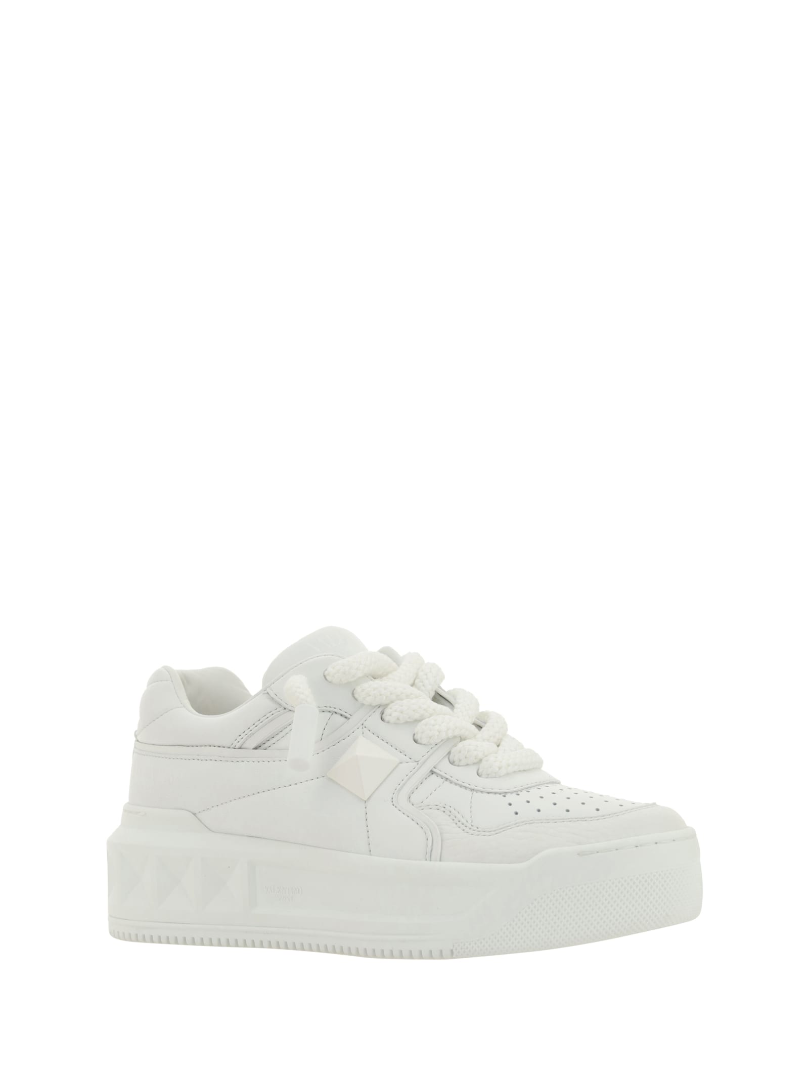 Shop Valentino Garavani One Stud Xl Sneakers In Bianco