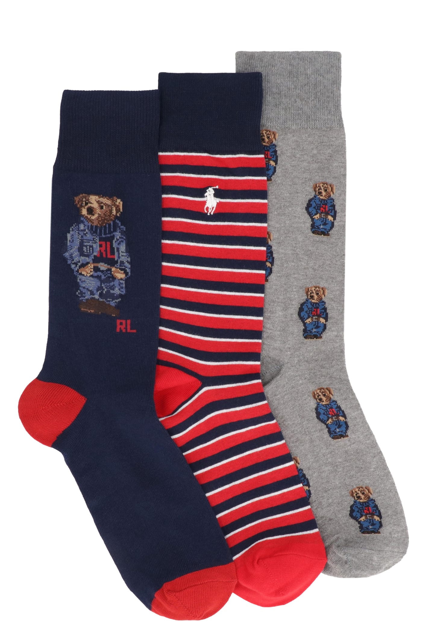 Polo Ralph Lauren Set Of Three Socks