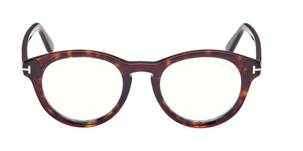 Tom Ford Round Frame Glasses Glasses In Green