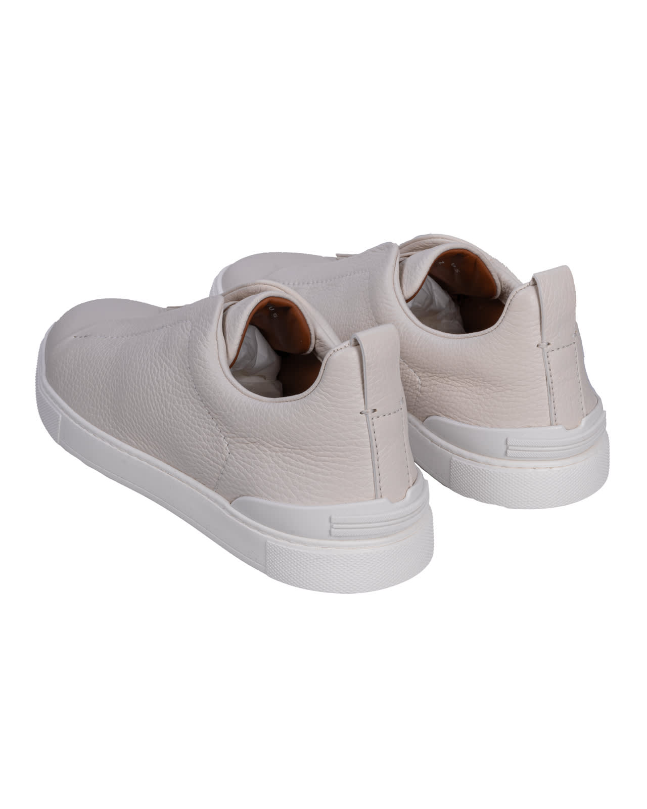 Shop Zegna Flat Shoes White