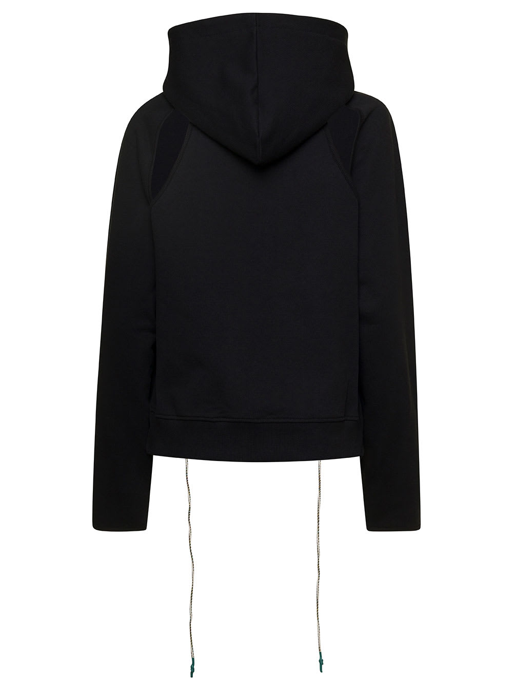 Shop Andersson Bell Black Hoodie With Cut-out Detail And Logo On The Front In Cotton Woman