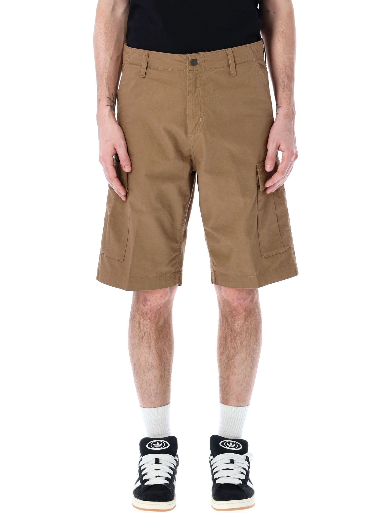 Carhartt Regular Cargo Shorts In Ripstop Cotton In Buffalo