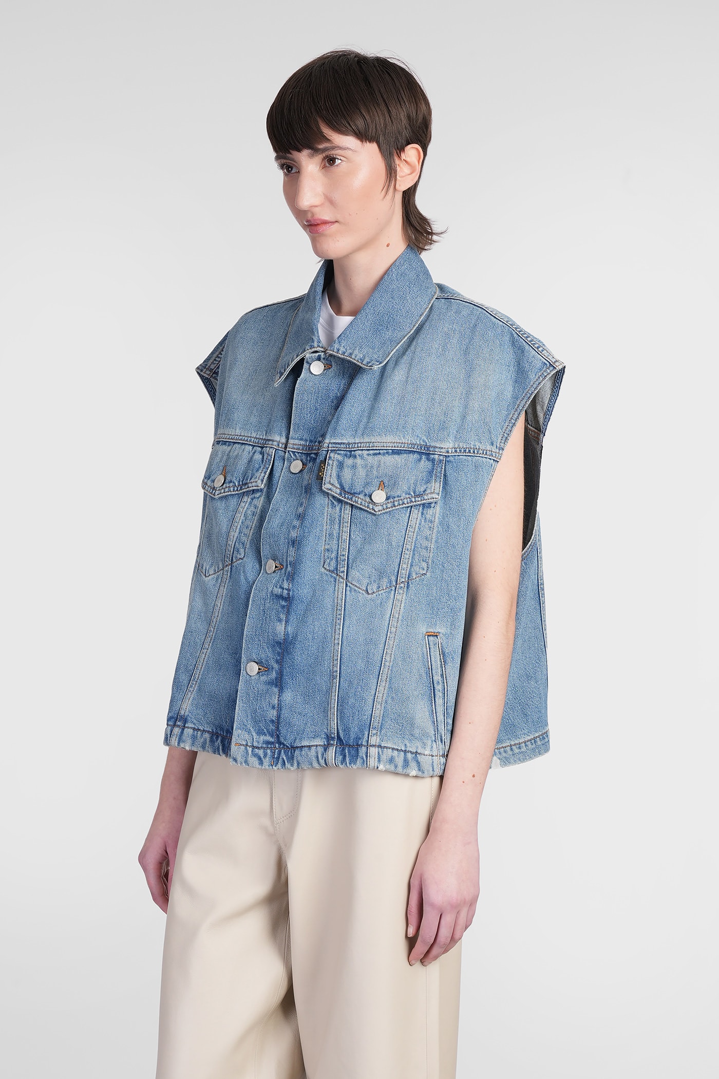 HAIKURE GAIL DENIM JACKETS IN BLUE DENIM