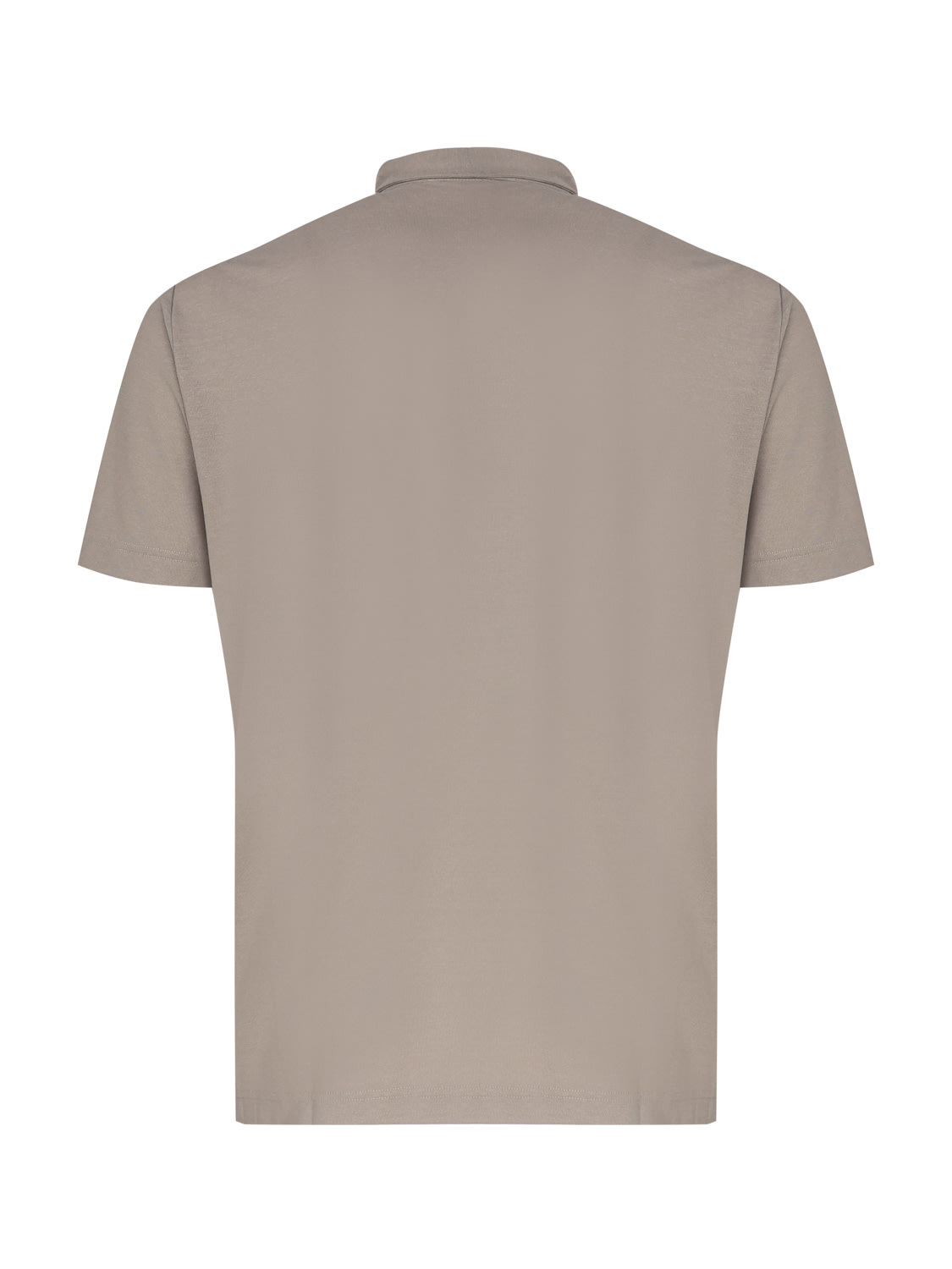 Shop Zanone Cotton Polo T-shirt In Beige