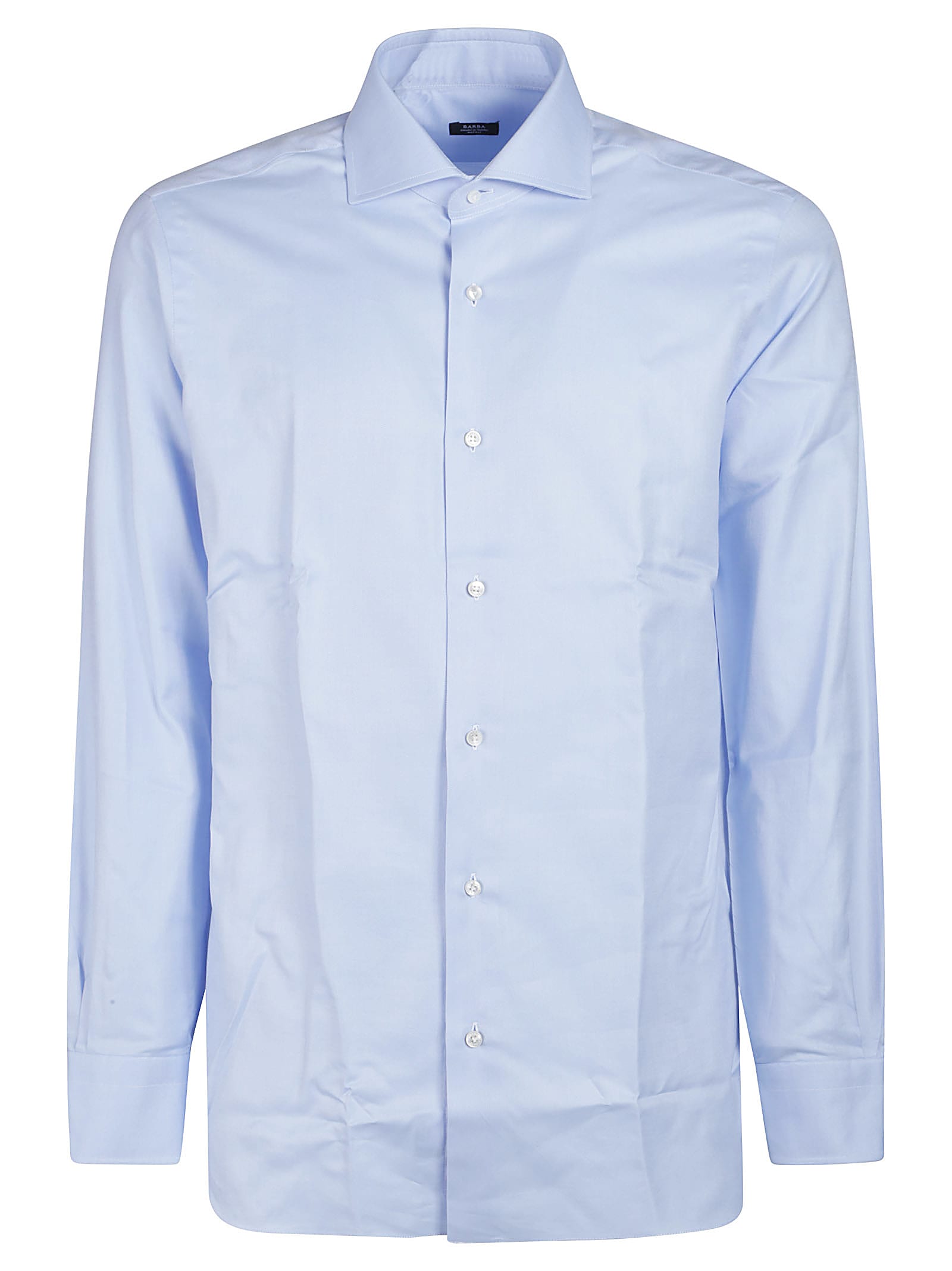 Barba Napoli Long Sleeve Neck Shirt In Azzurro