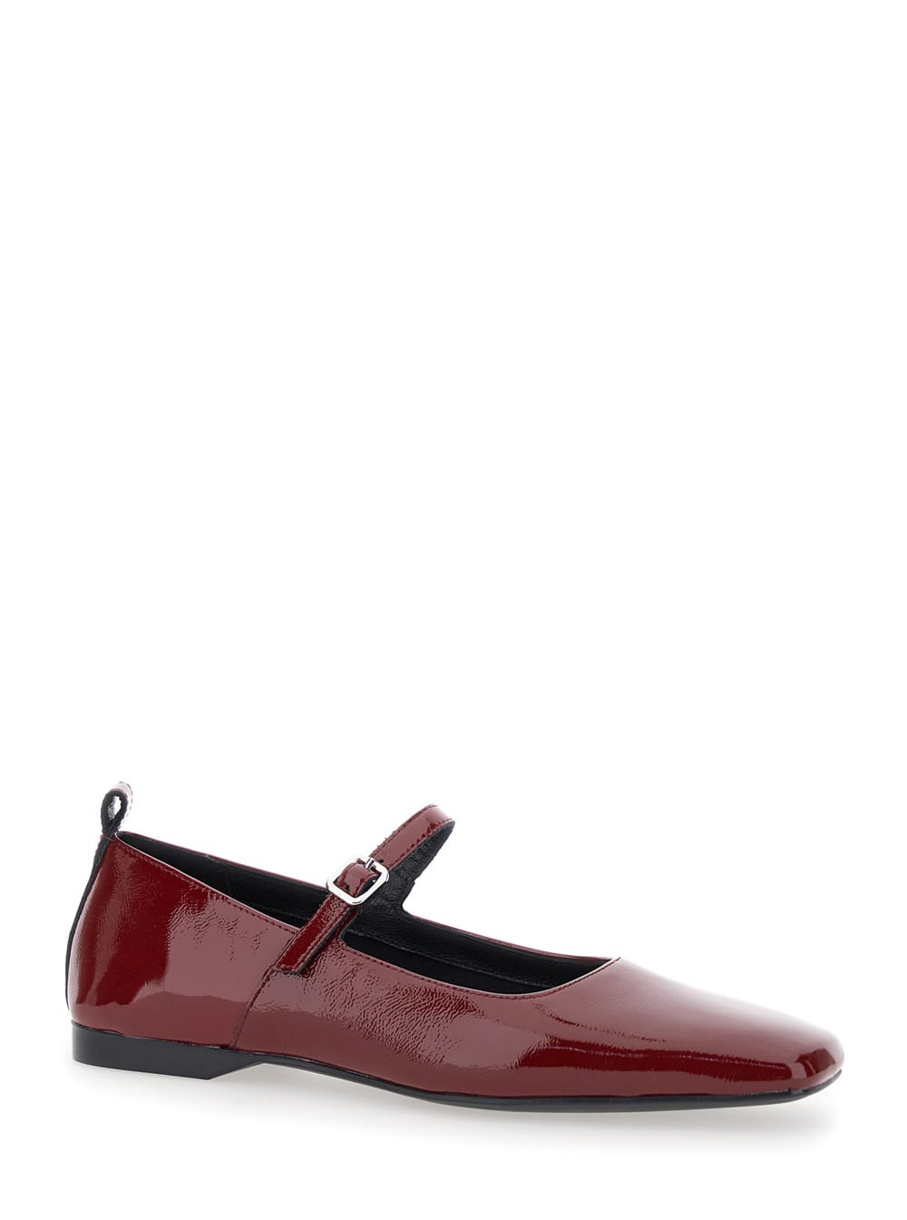Vagabond Delia Patent Leather Ballet Flats In Red