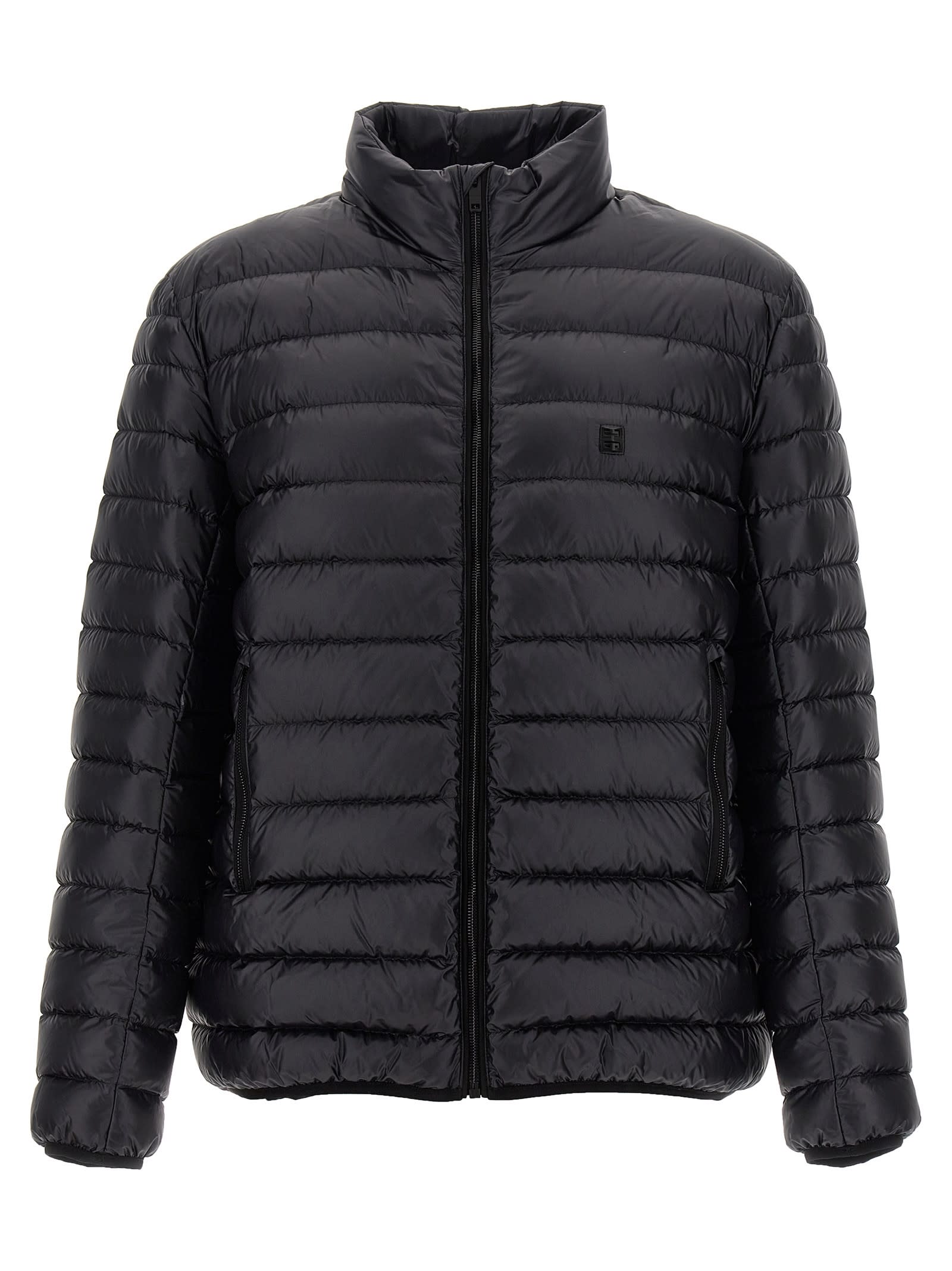 Shop Givenchy Logo Down Jacket In Black