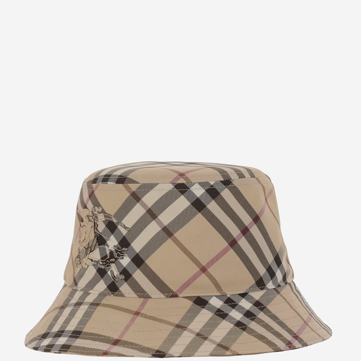 Bucket Hat With Check Pattern