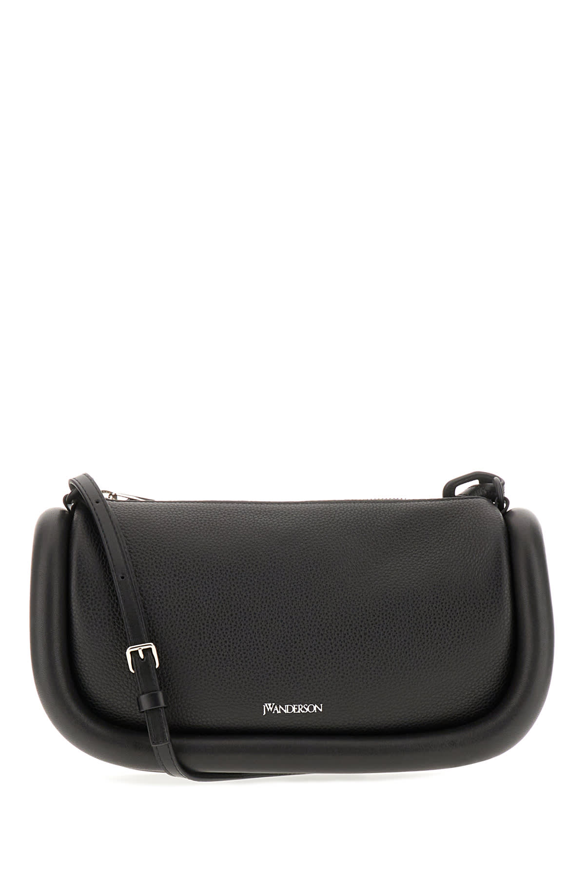 Shop Jw Anderson Black Leather Bumper-15 Crossbody Bag In 999