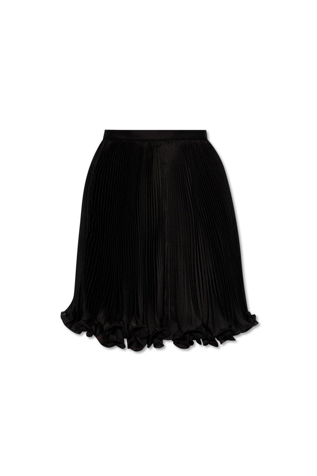 Shop Balmain Pleated Mini Skirt