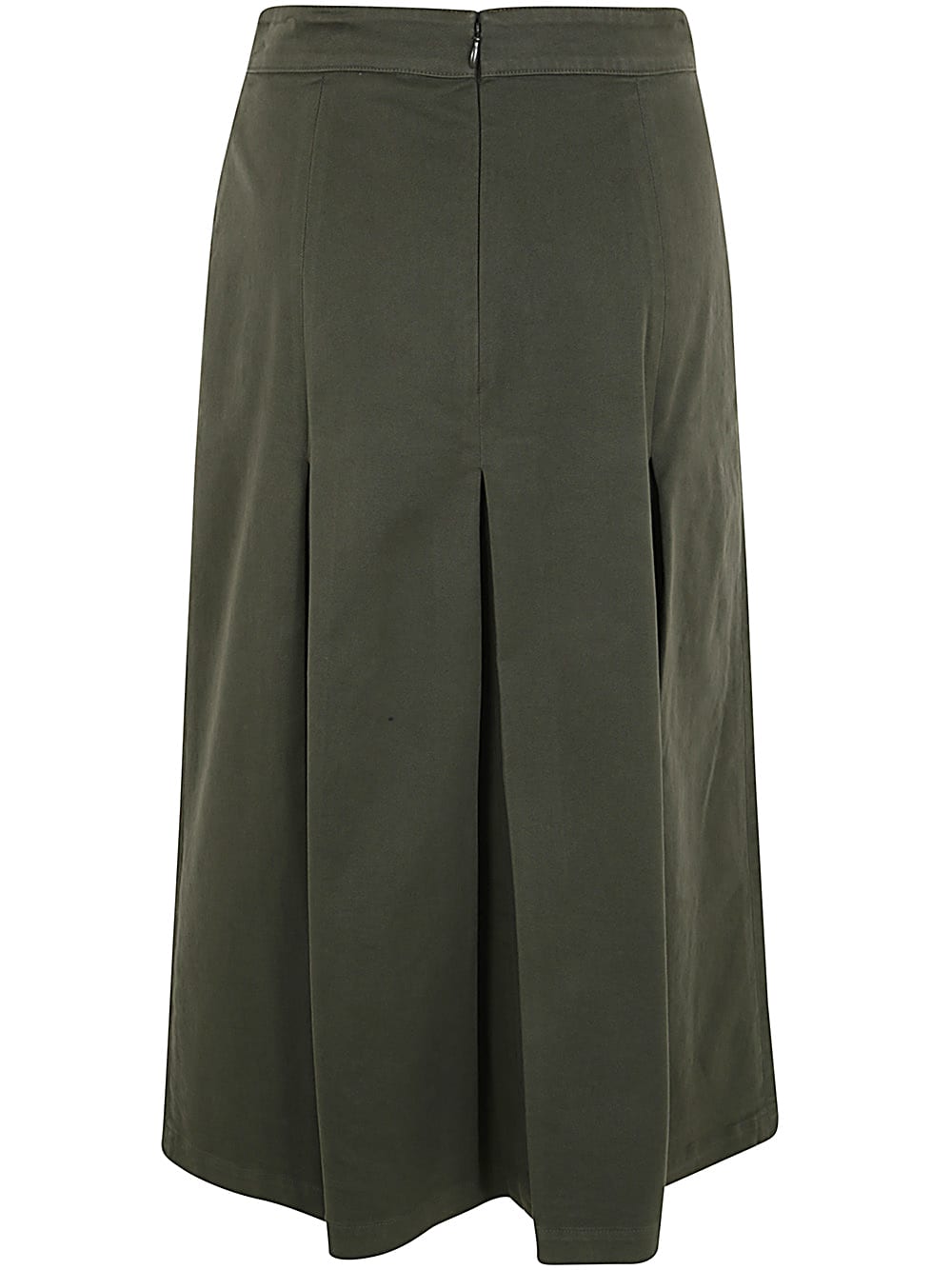 Shop Aspesi Midi Skirt In Military