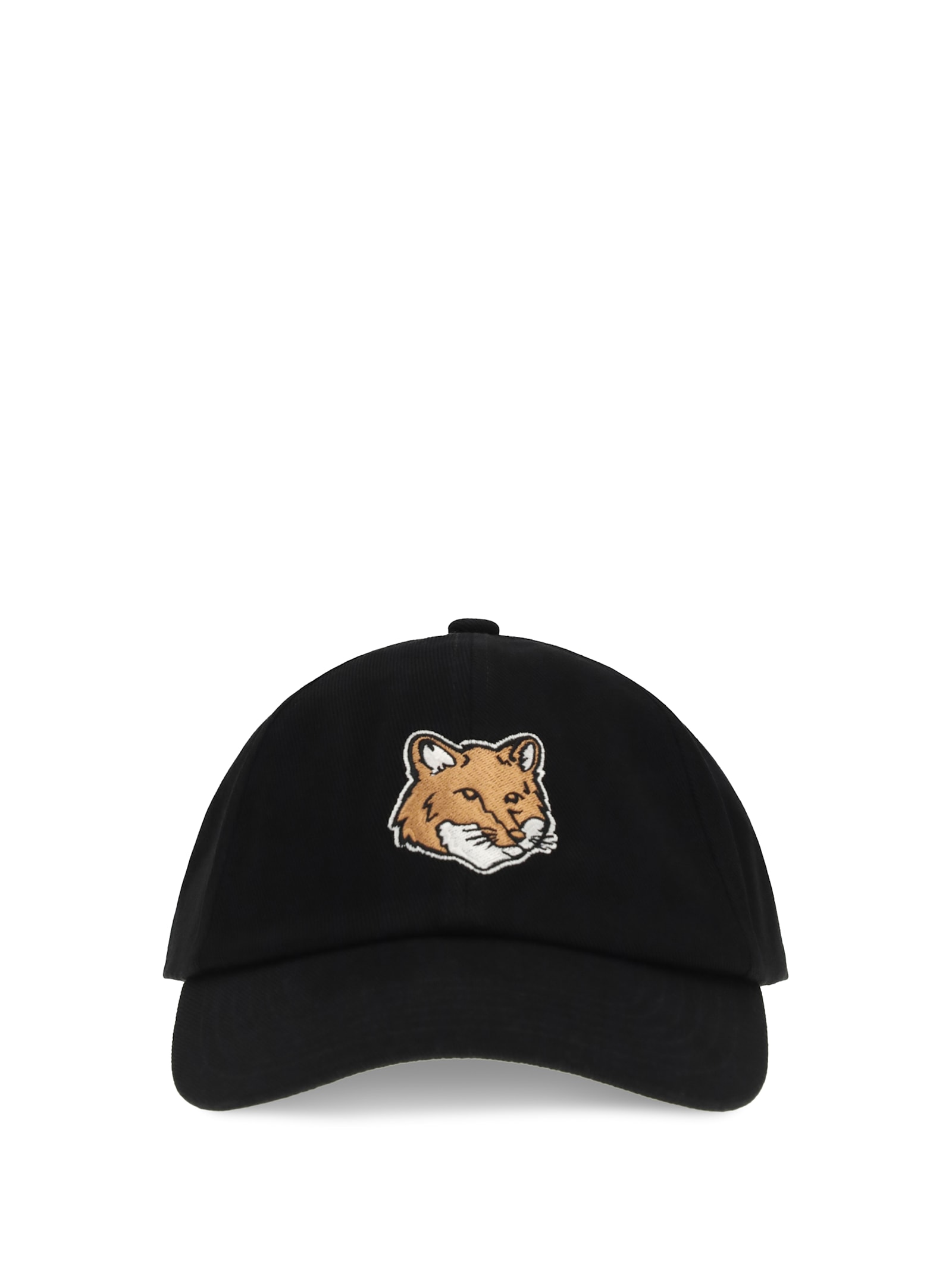 Maison Kitsuné Natural Fox Baseball Hat In Black