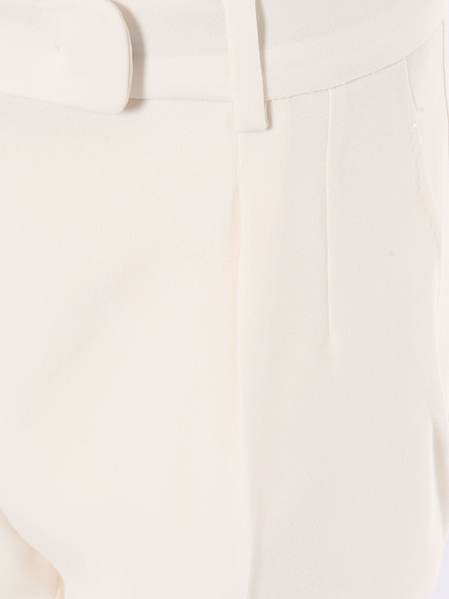 Shop Max Mara Ivory Trousers In White