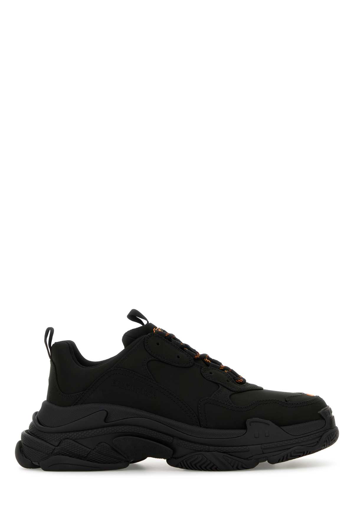 Balenciaga Black Satin Triple S Sneakers