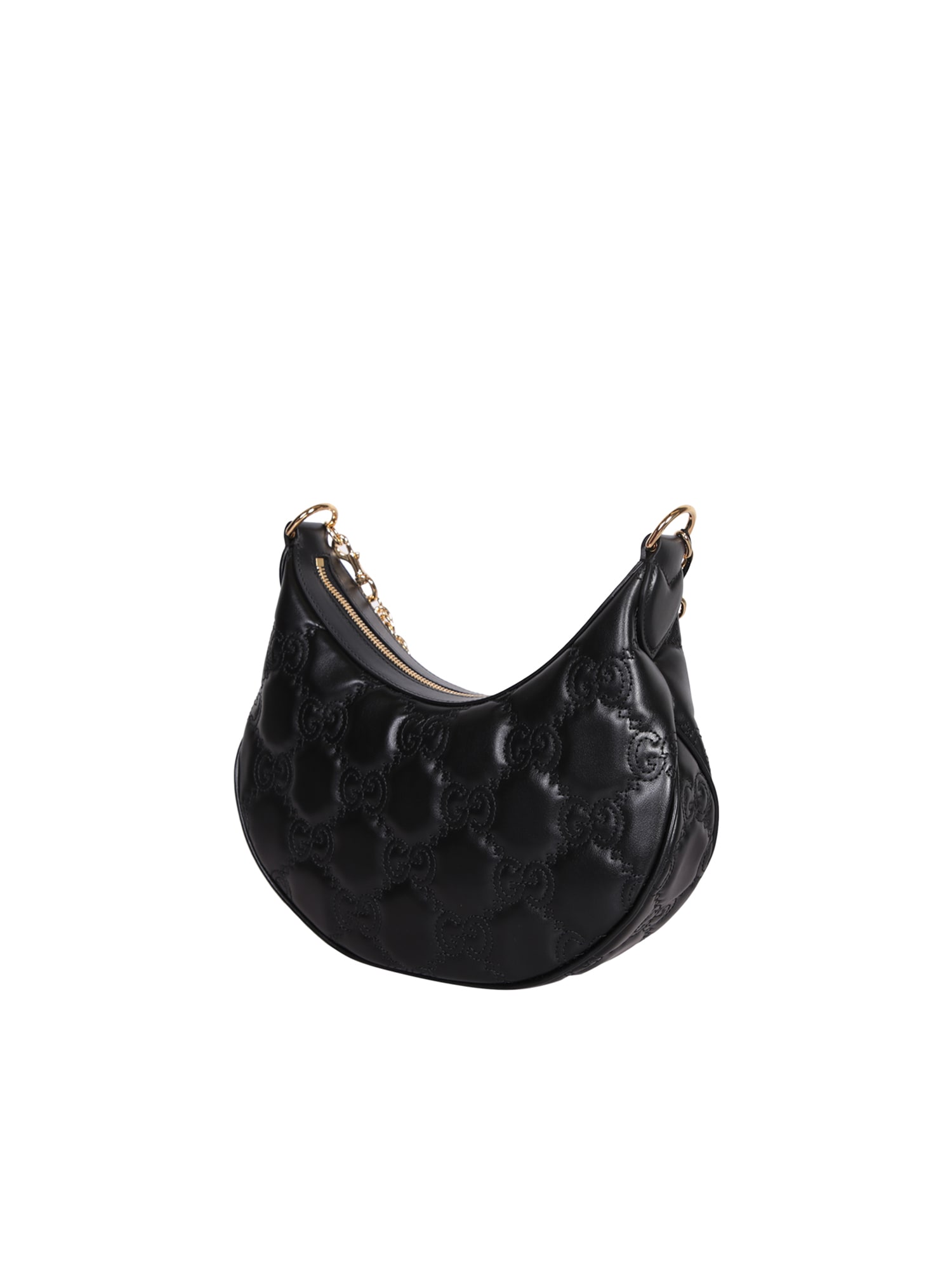 Shop Gucci Gg Matelassã© S Black Shoulder Bag