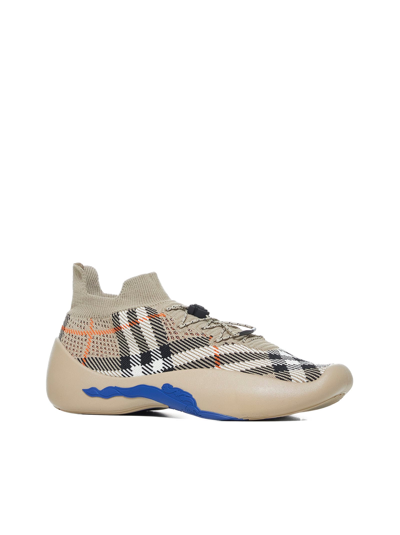 Shop Burberry Sneakers In Sand Ip Check