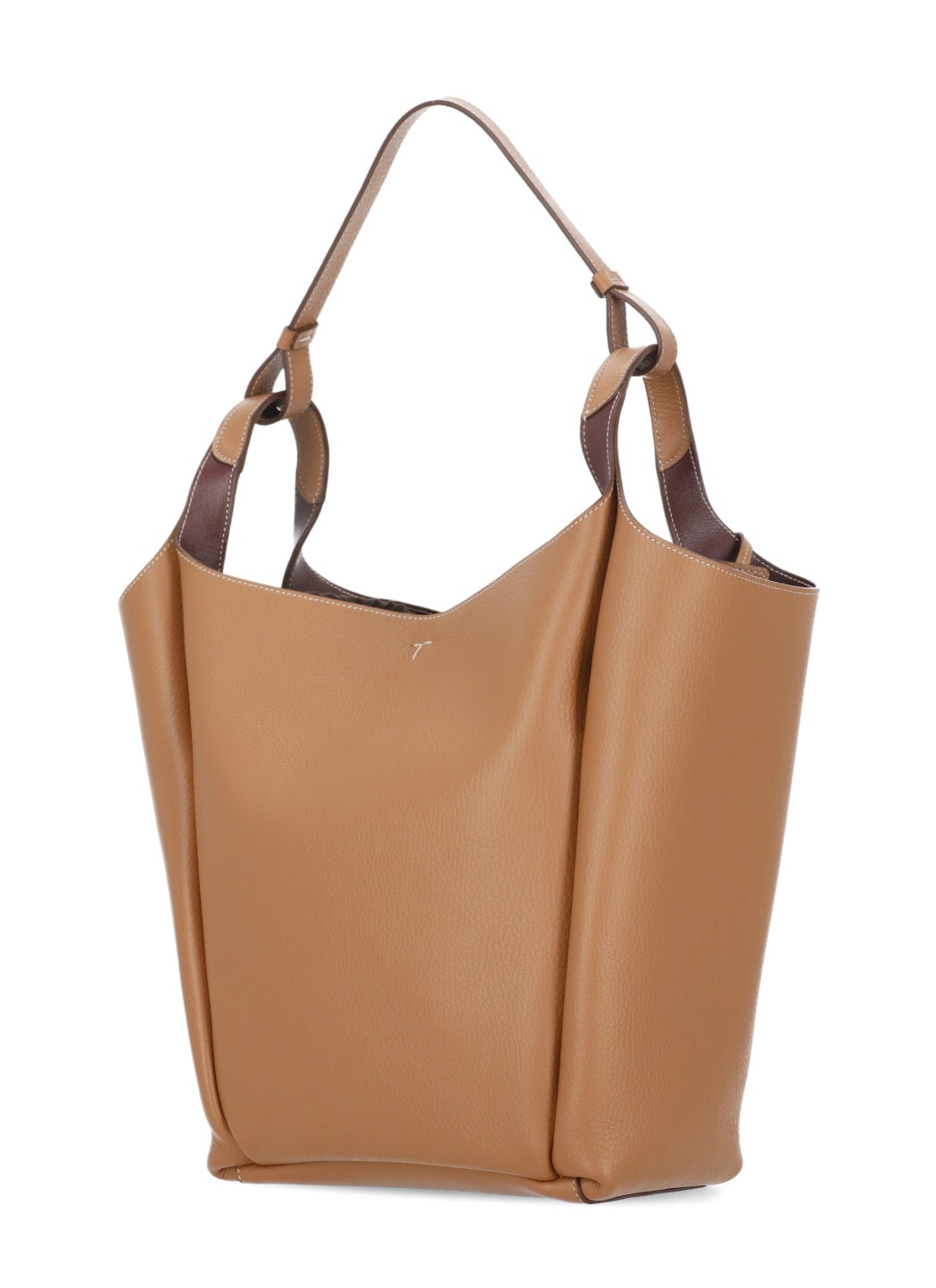 Shop Tod's Leather Shoulder Bag In Brown