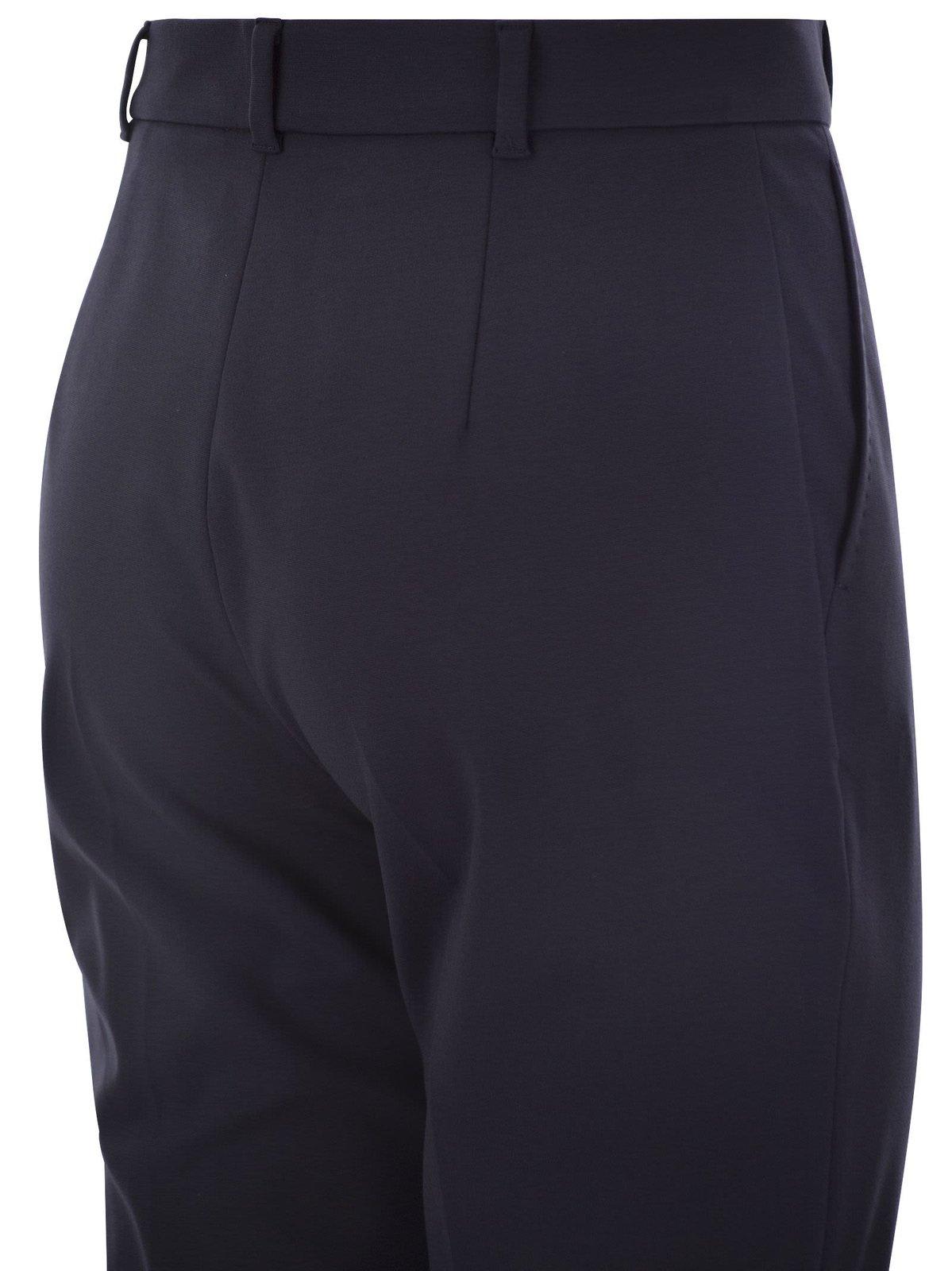 Max Mara Ananas Slim Fit Tailored Trousers In Blue