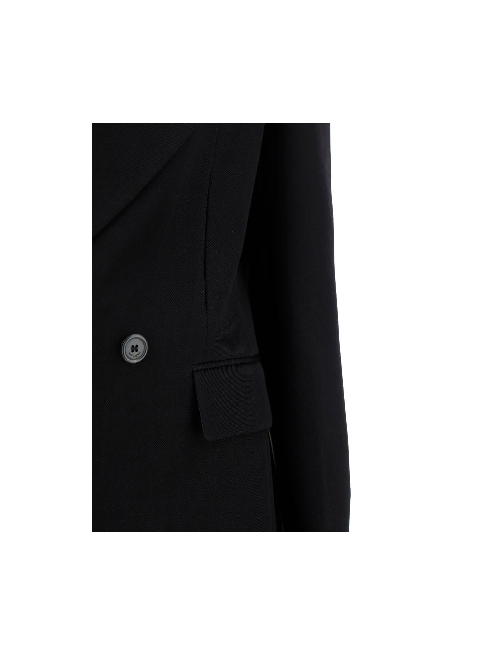 Saint Laurent Double-breasted Blazer In Black