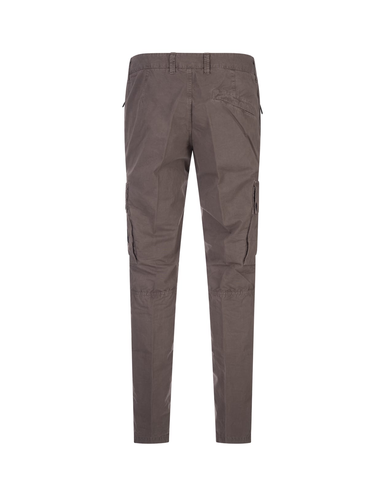 Shop Stone Island Dove Cargo Trousers With Old Effect In Brown