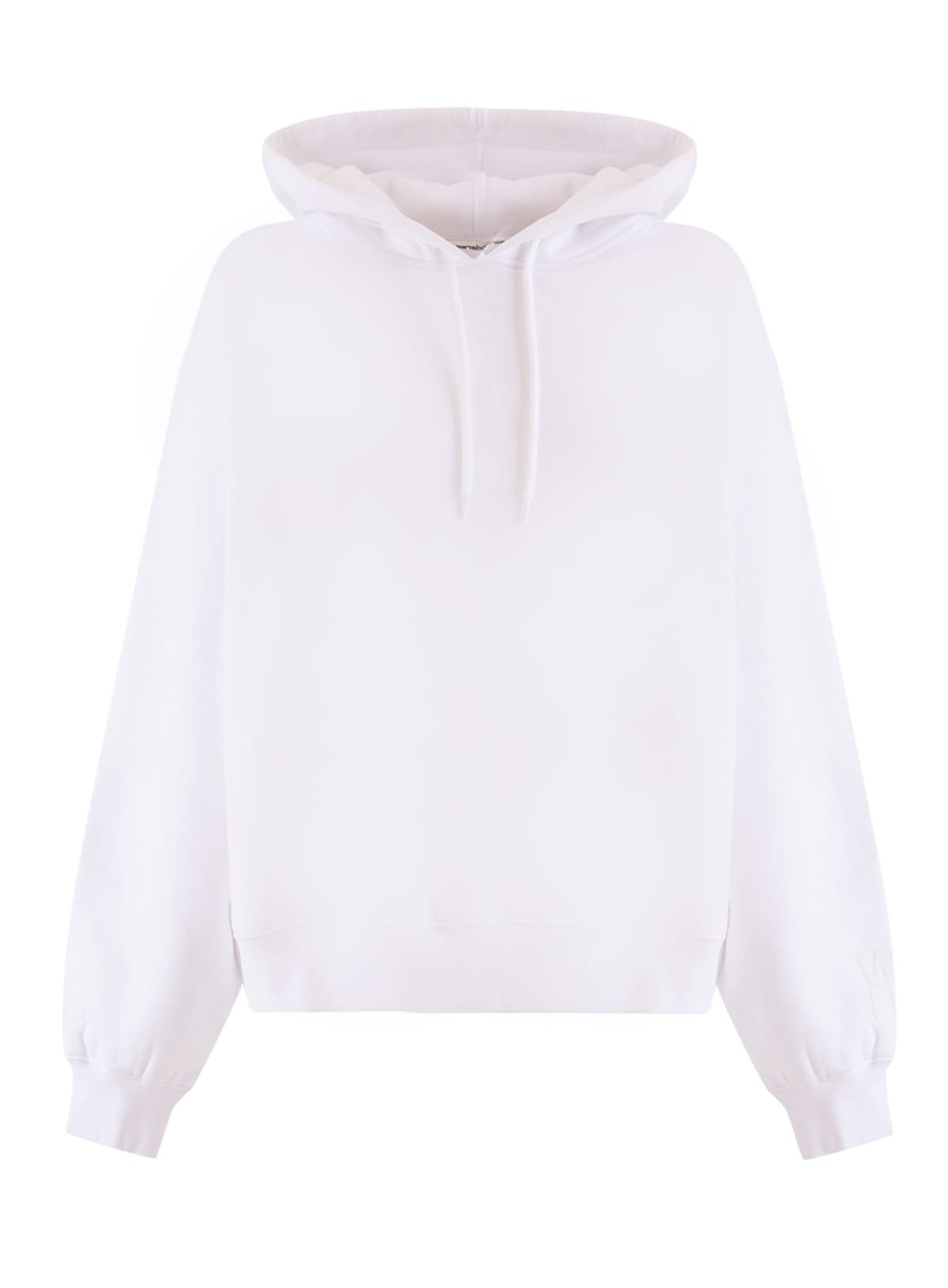 T by Alexander Wang Puff Logo Hoodie In Structured Terry