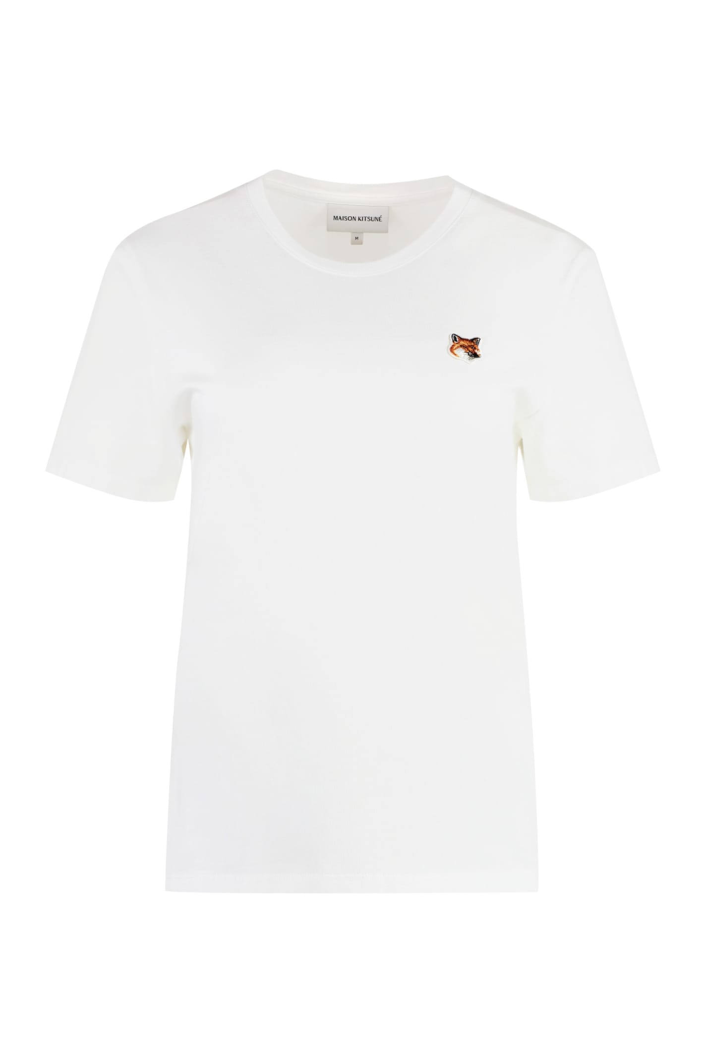 Maison Kitsuné Logo Cotton T-shirt In White