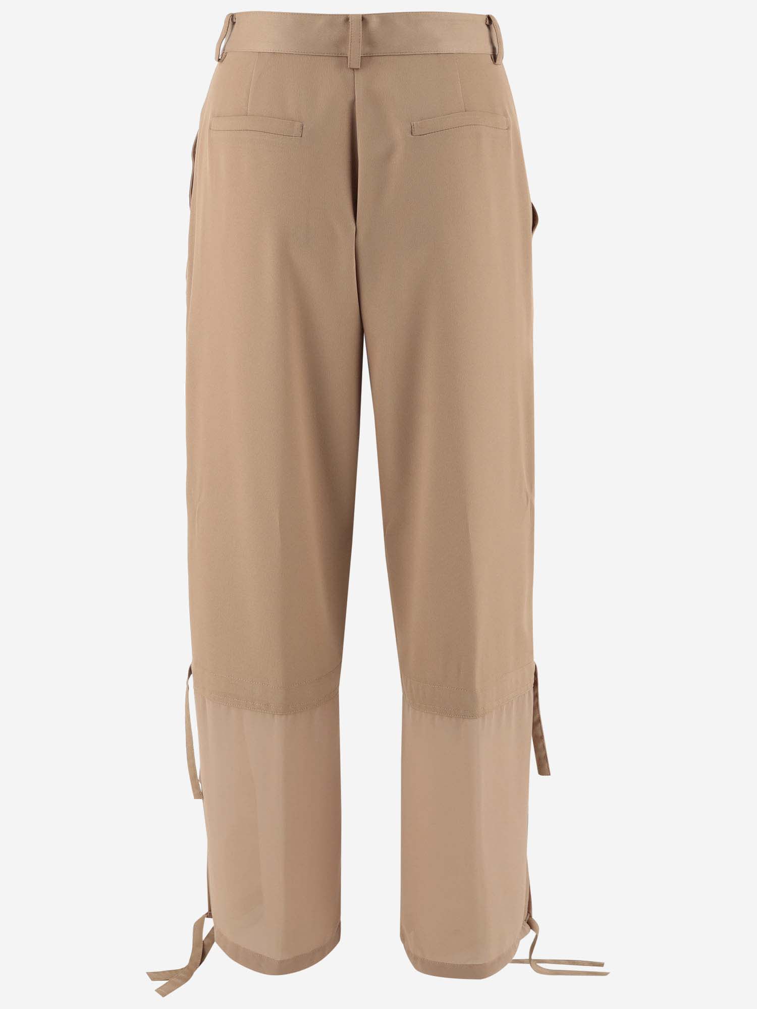 Shop Pinko Polyfaille Pants In Camel