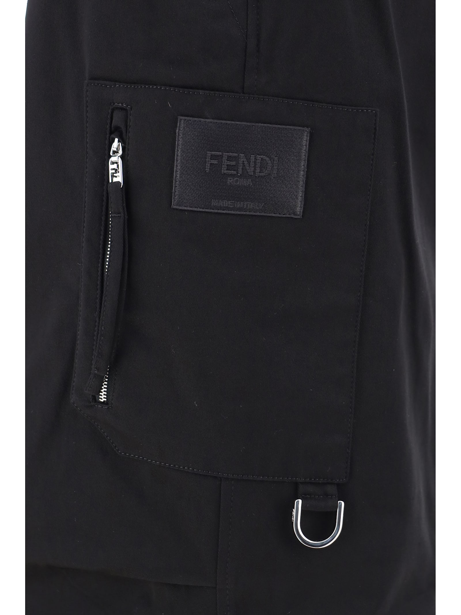 Shop Fendi Pants In Nero