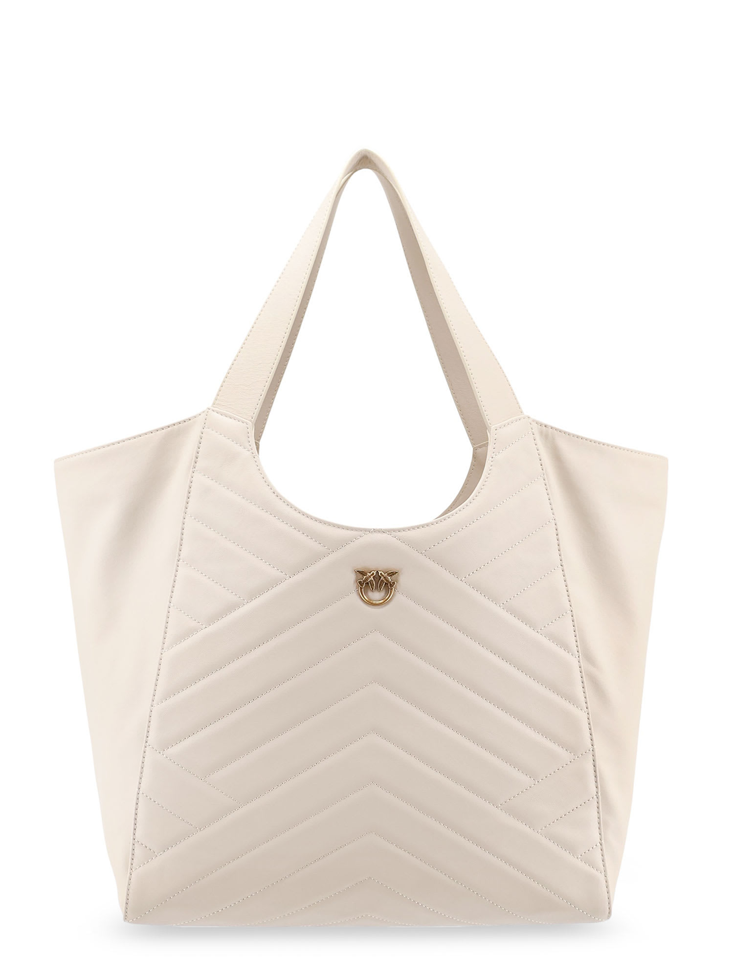Shop Pinko Quilted Leather Shoulder Bag