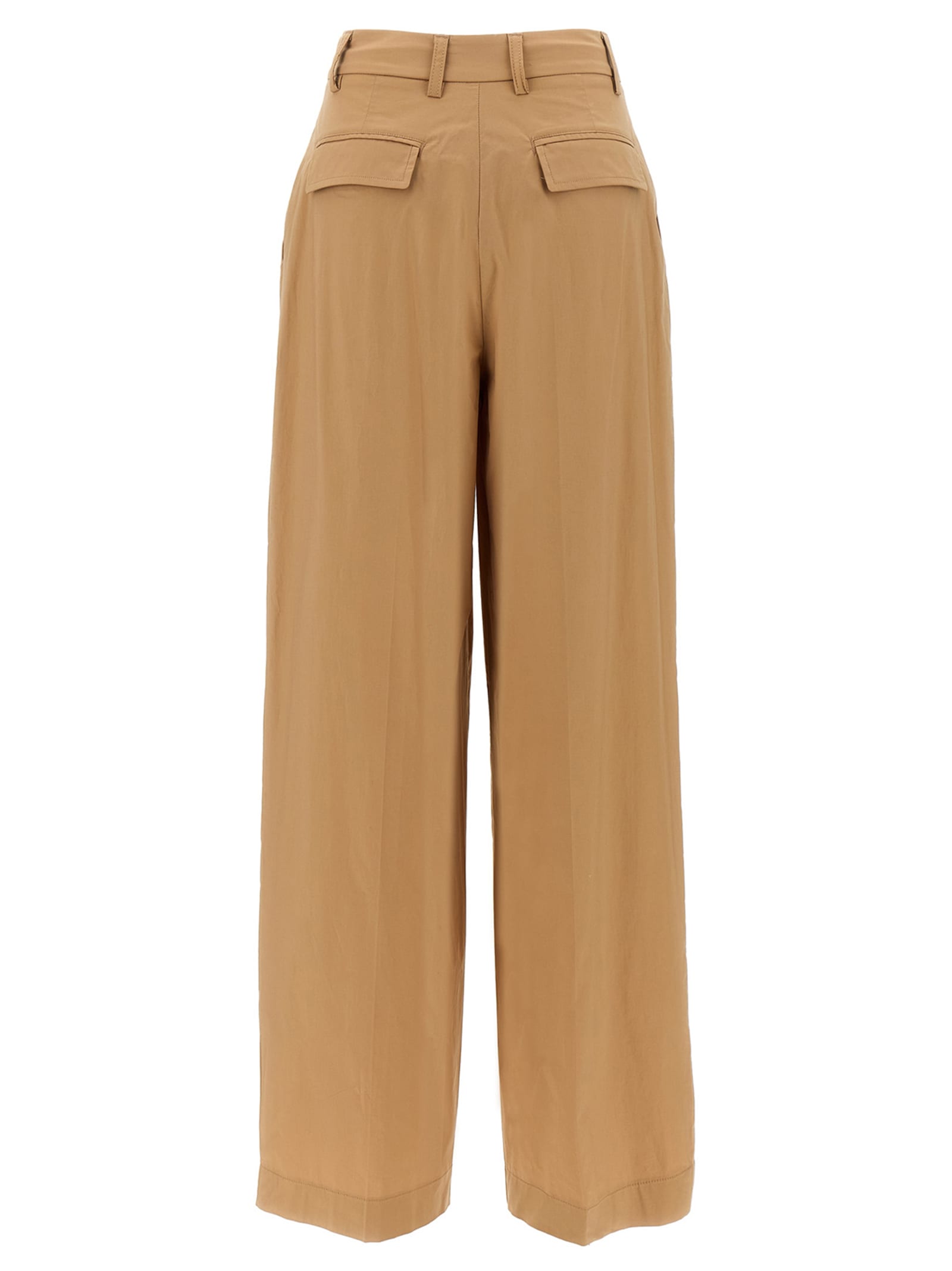 The Latest Slightly Wide Straight Leg Neutrals Trousers In Beige